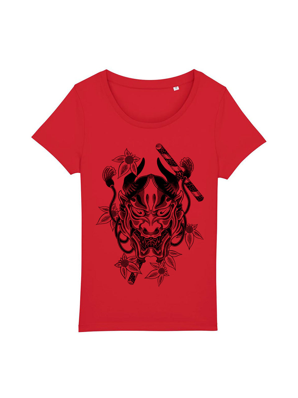 dna merch Hannya-Maske Damen T-Shirt weiß Tattoo