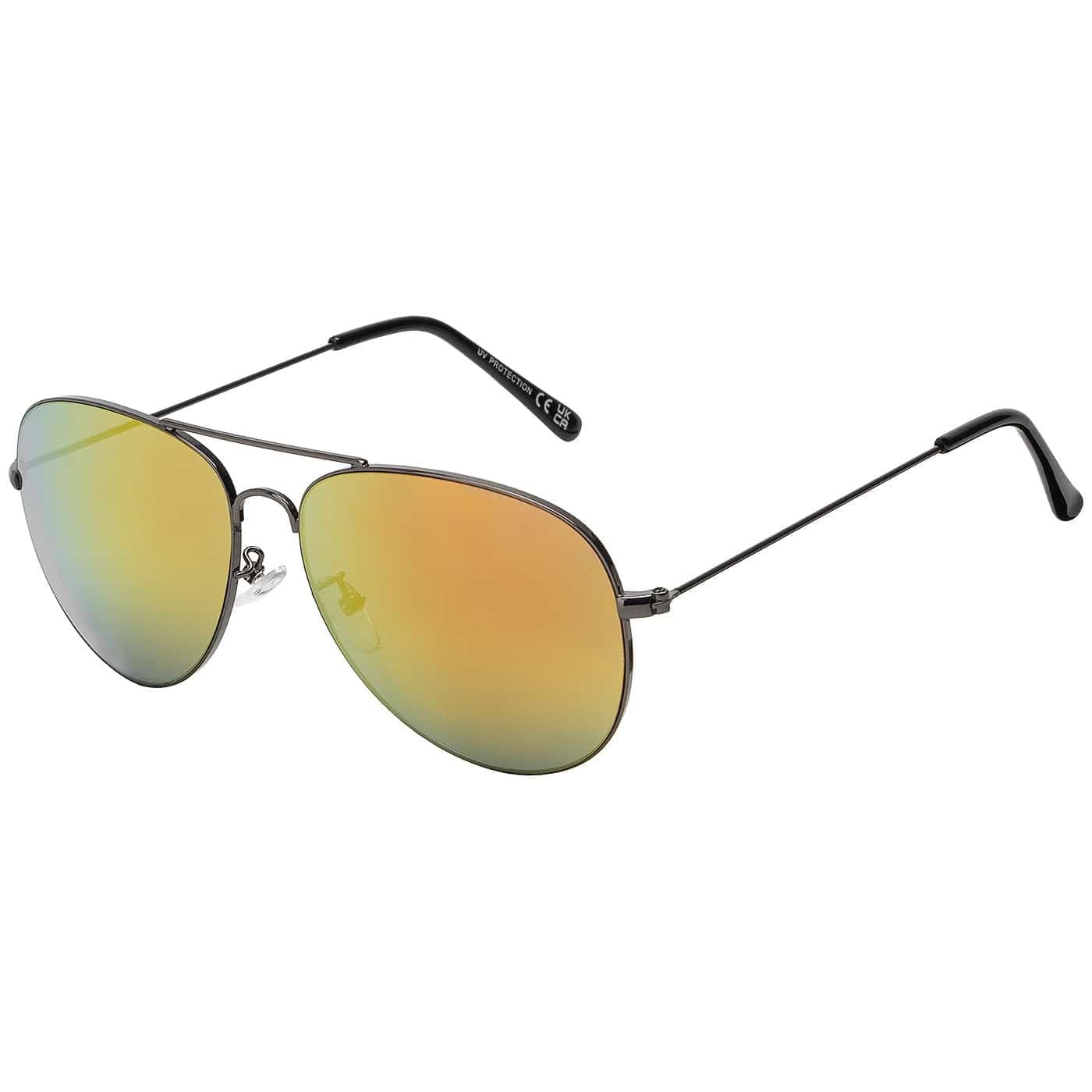 BEZLIT Piloten Sonnenbrille Rosa-Gelb verspiegelt UV400