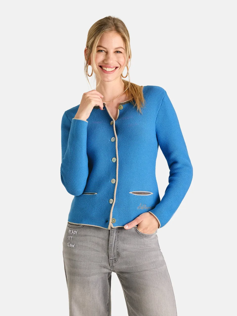 Lieblingsstück ZaraL Strickjacke pearl blue Baumwolle