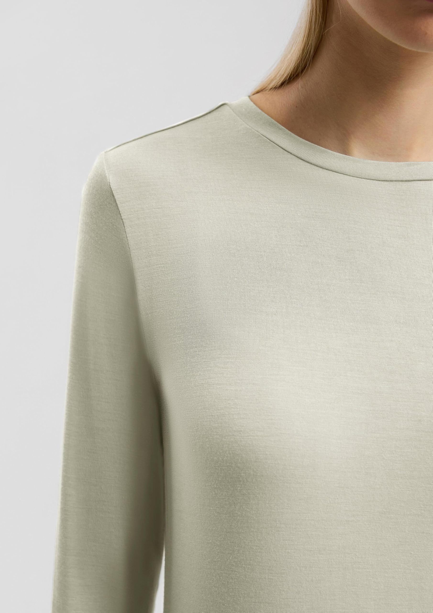 s.Oliver QS Longsleeve Viskosestretch schmal M ecru
