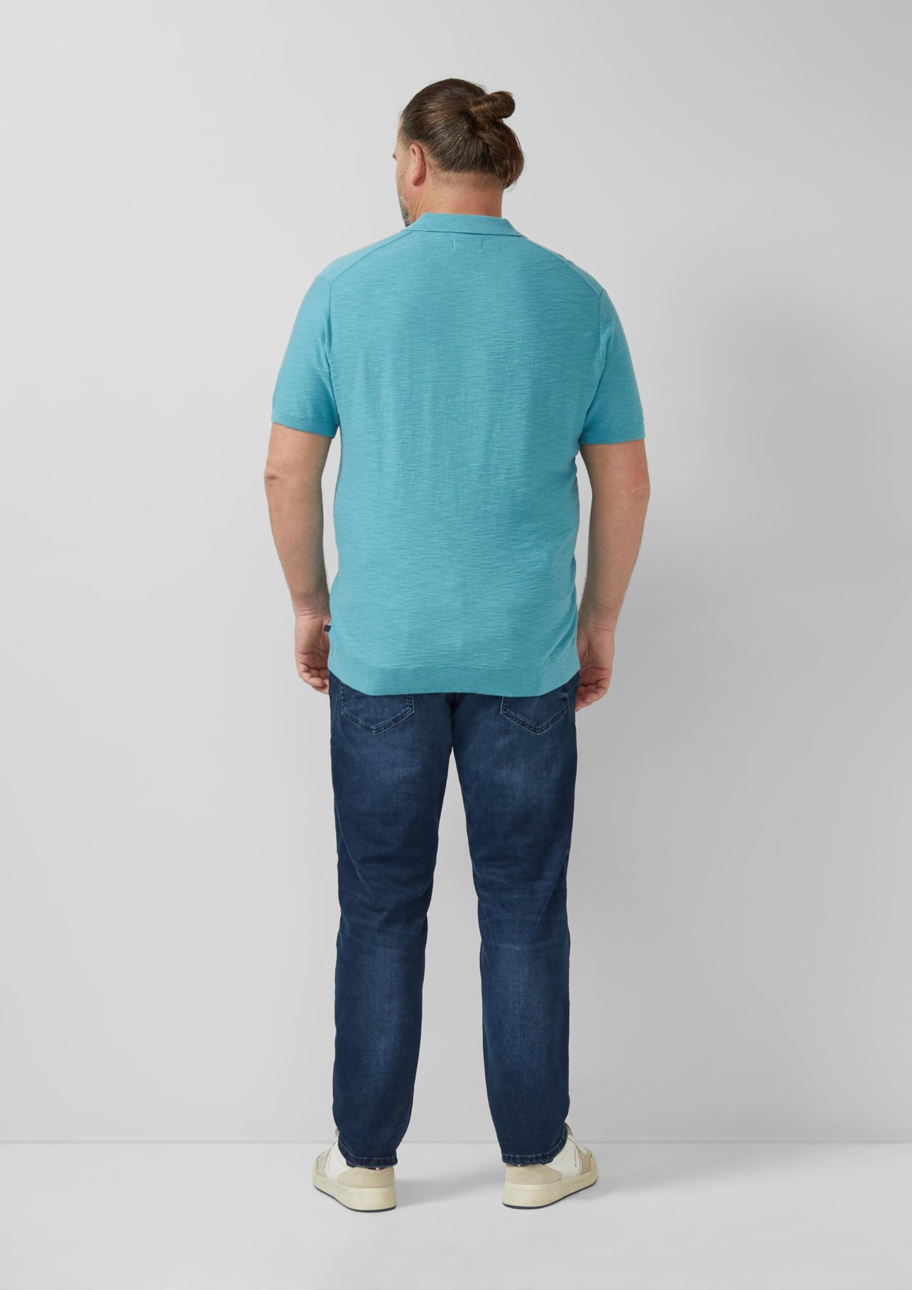 s.Oliver Red Label Strick-Poloshirt Flammgarn 4XL