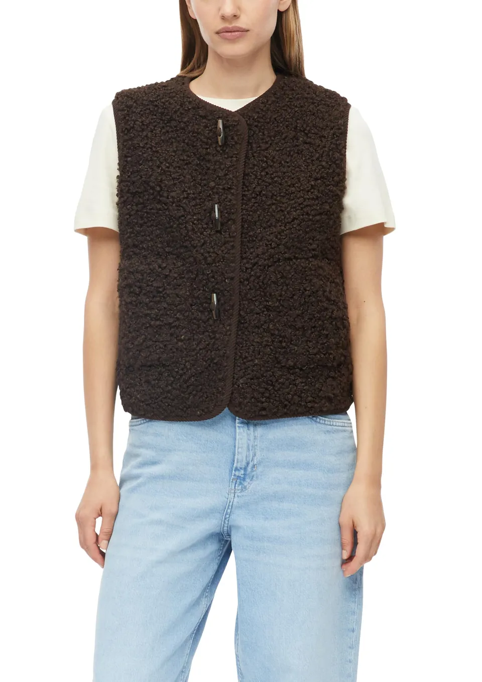 s.Oliver RED LABEL 2178817 Teddy Weste flauschig