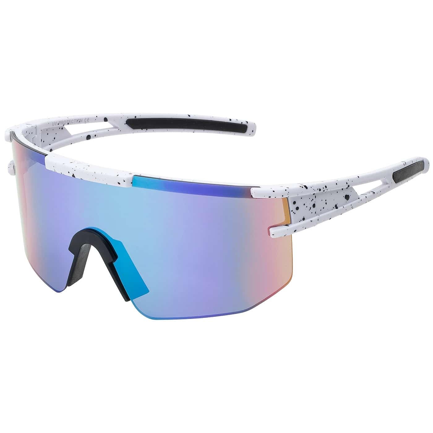 BEZLIT Sport Sonnenbrille Shield Rot-Gelb-Blau UV400