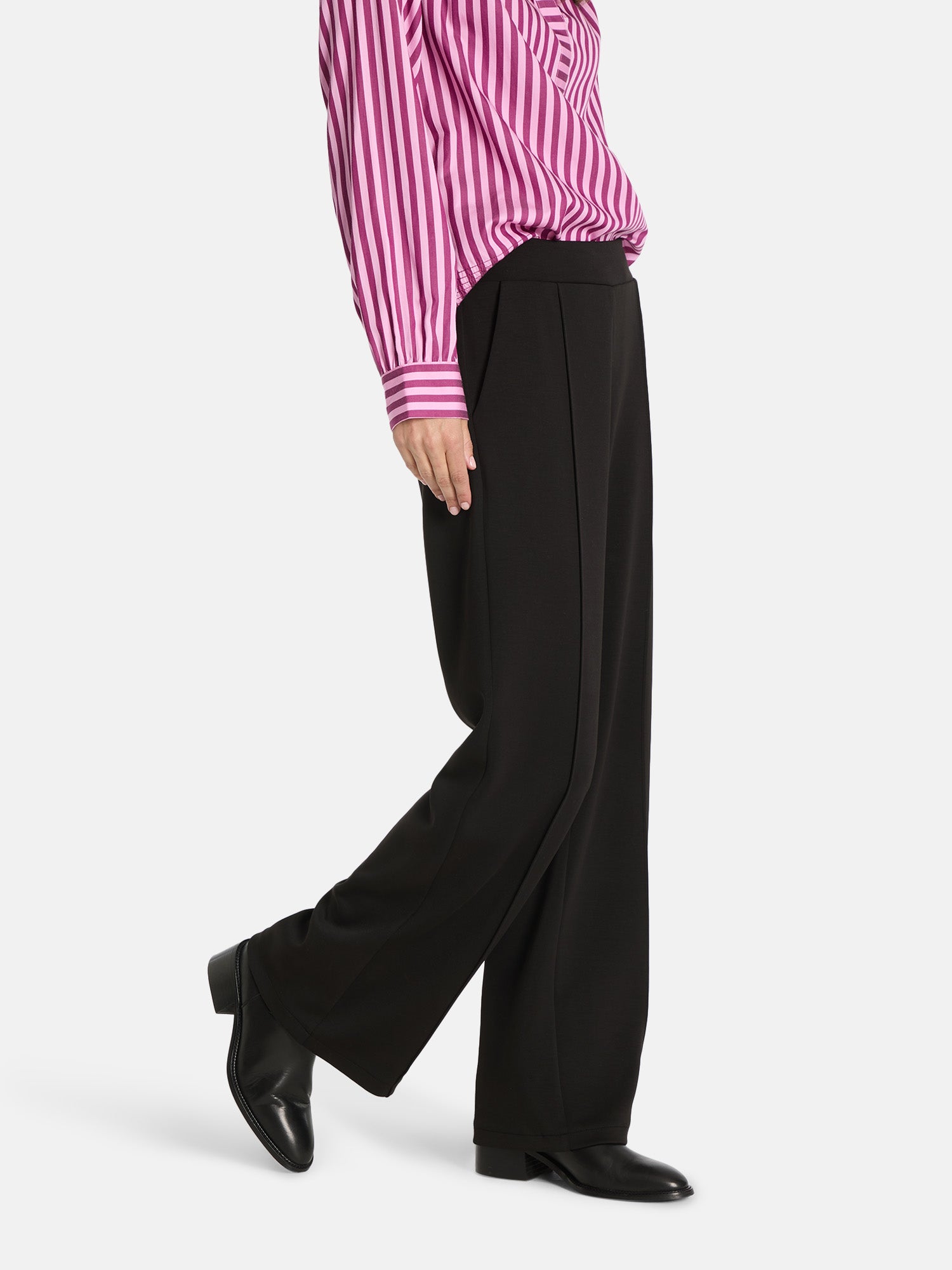 Lieblingsstück Wide Leg Hose Viskosemix black