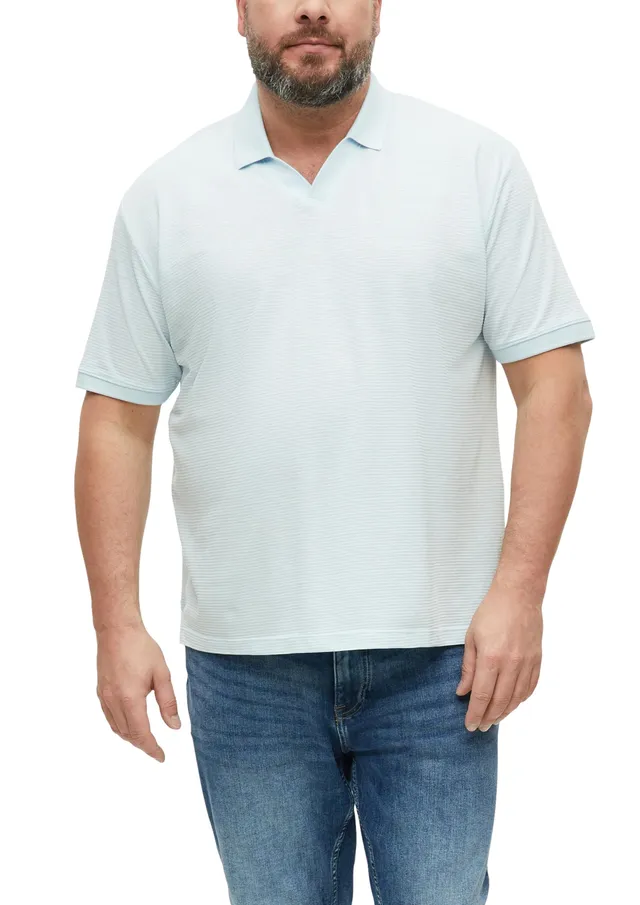 s.Oliver Junior Polo-Shirt hellblau Jacquard Kurzarm