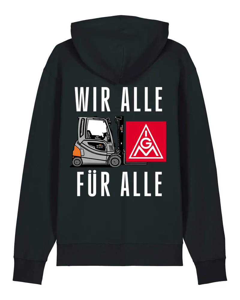 dna merch STILL Kapuzenpullover Hoodie Schwarz Biobaumwolle