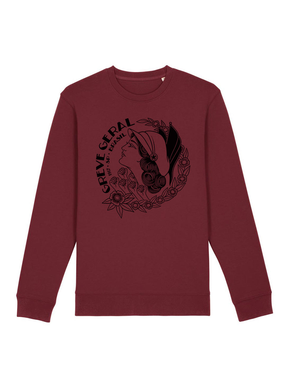 dna merch Greve Geral SP 1917 Rundhalspullover Damen Aufdruck