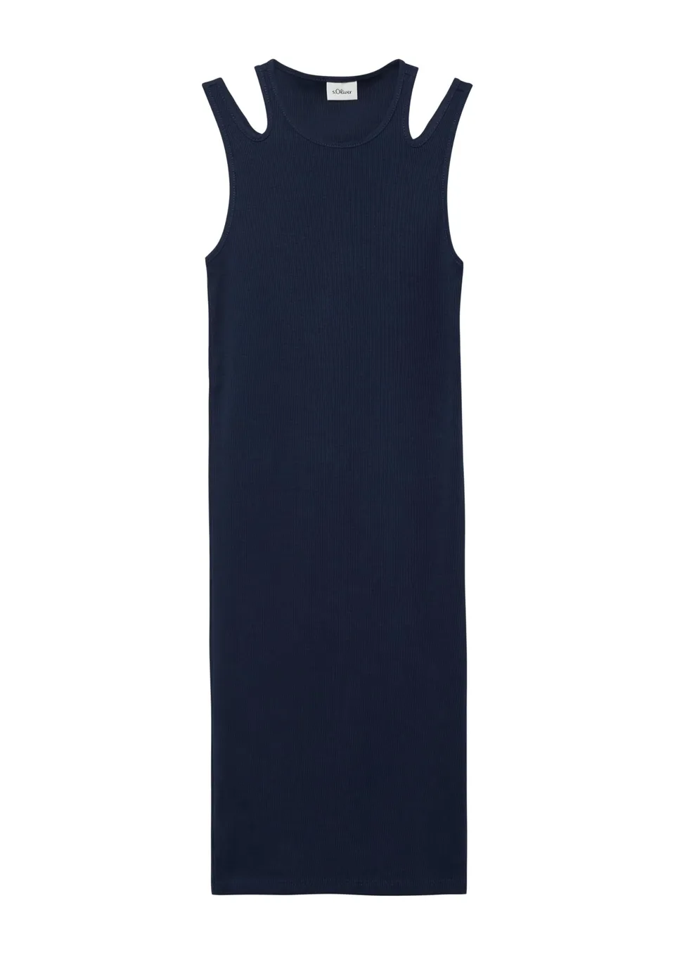 s.Oliver RED LABEL Kleid Ripp Slim-Fit Cut-Outs Gr.164 navy