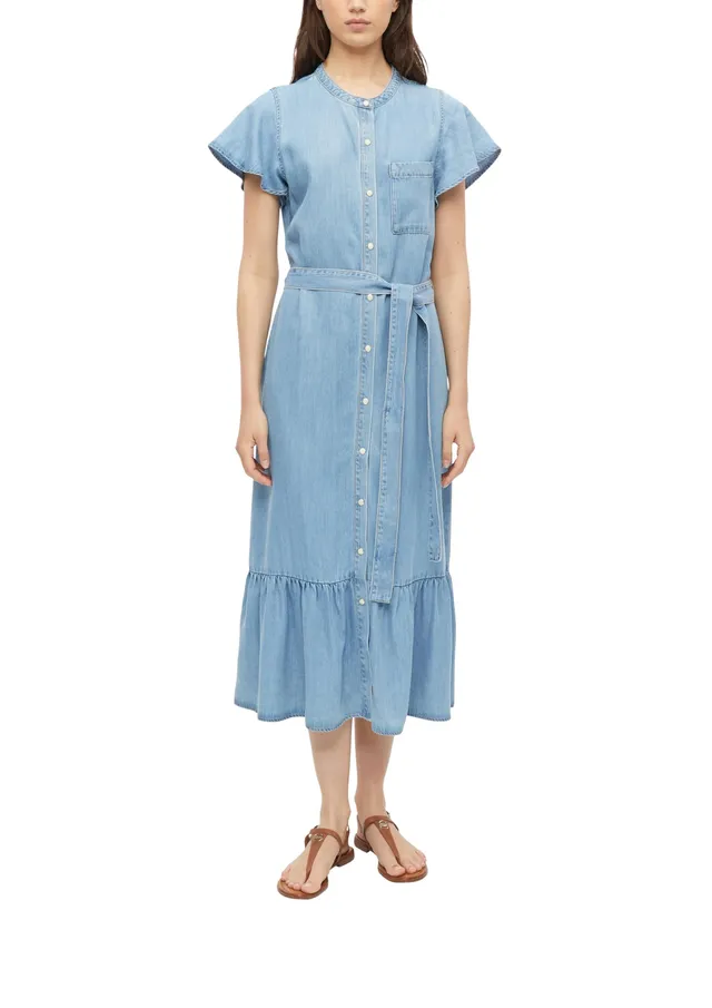 s.Oliver Red Label Midi-Denimkleid Gr.46 Lyocell