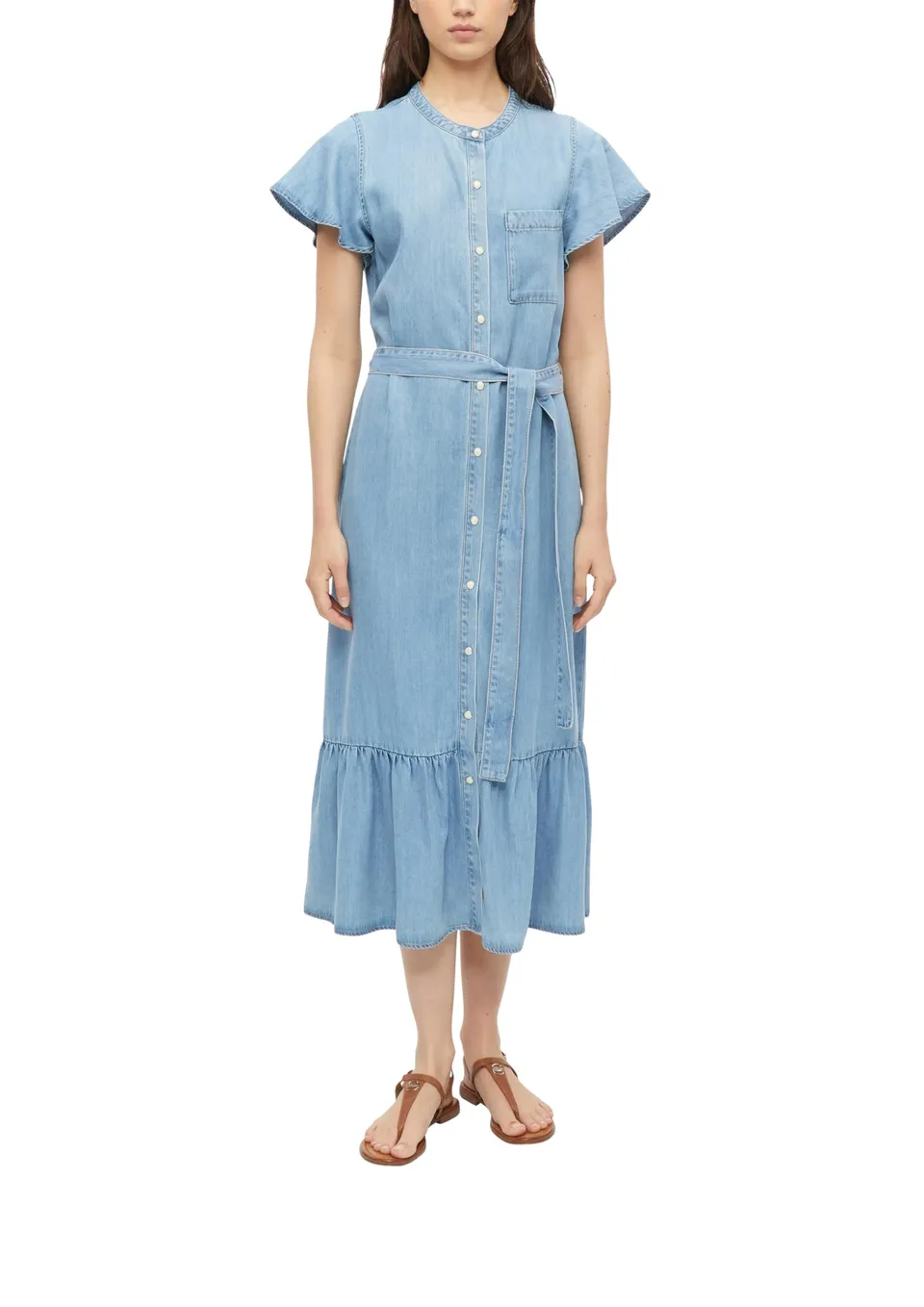 s.Oliver Red Label Midi-Denimkleid Gr.46 Lyocell