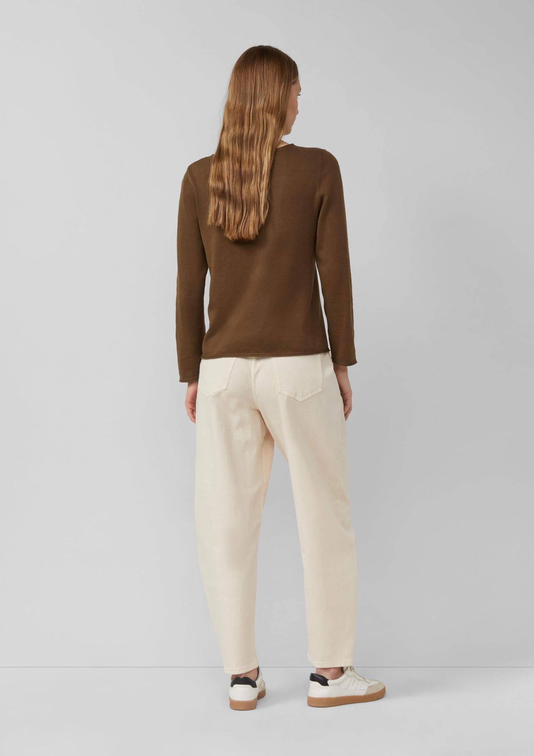 s.Oliver Red Label Feinstrickpullover Rollkanten Langarm