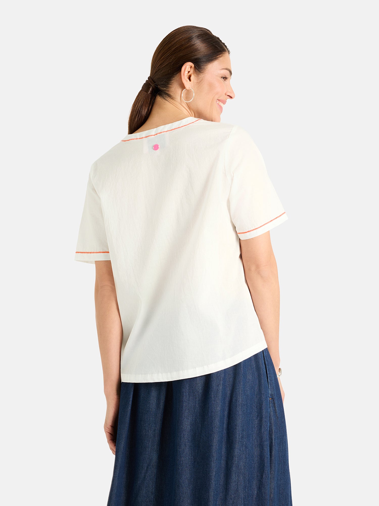 Lieblingsstück LunaL Bluse offwhite mit Palmen-Print