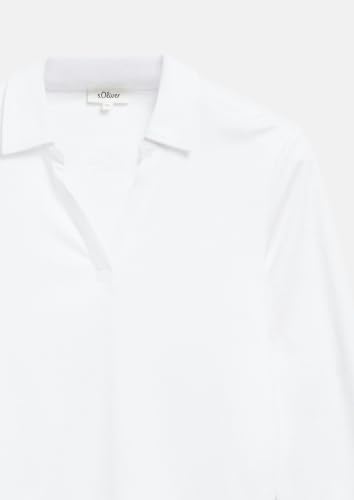 s.Oliver Red Label Interlock-Shirt mit Polokragen Weiß