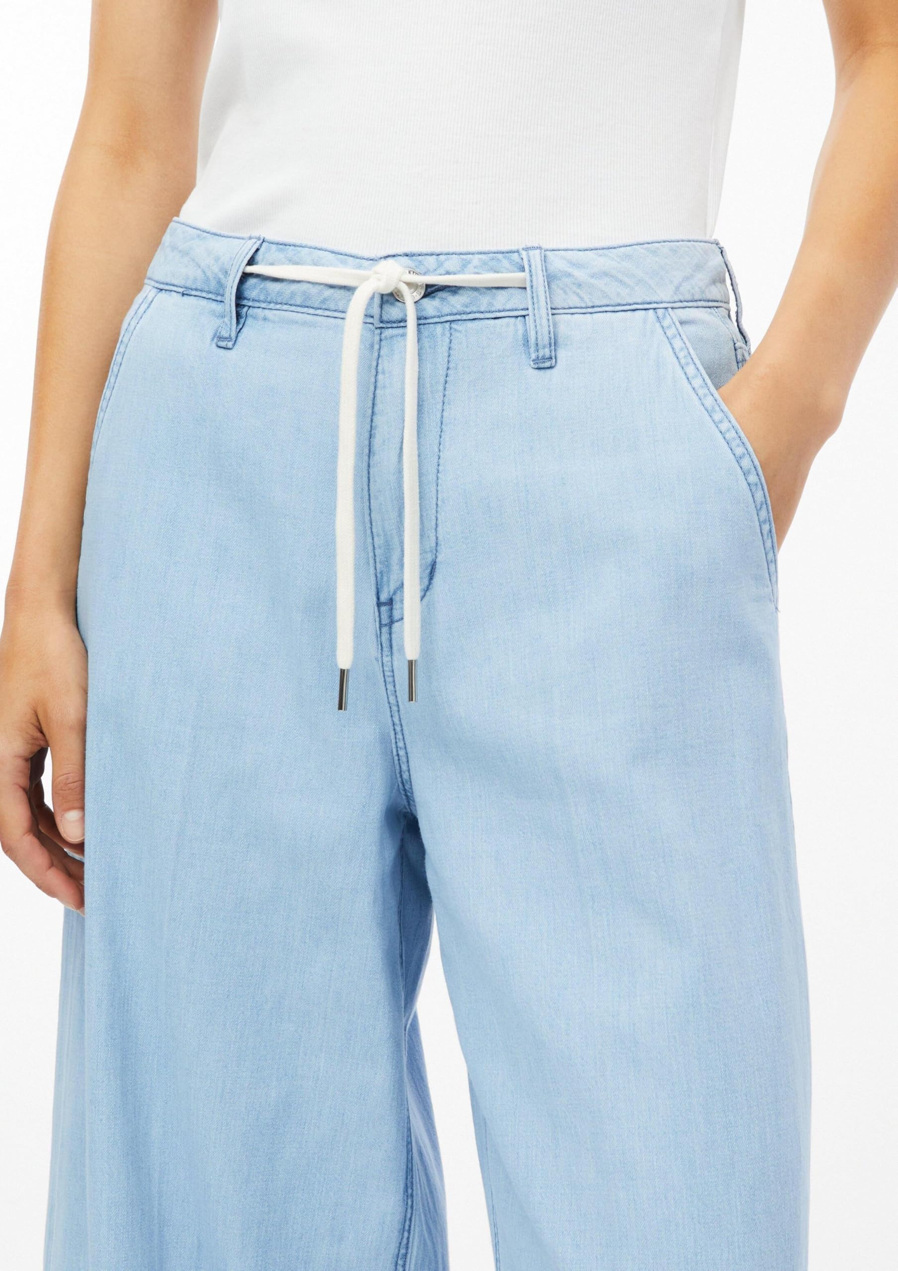 s.Oliver Red Label Culotte-Jeans Jeans Hellblau 44 Wide Leg