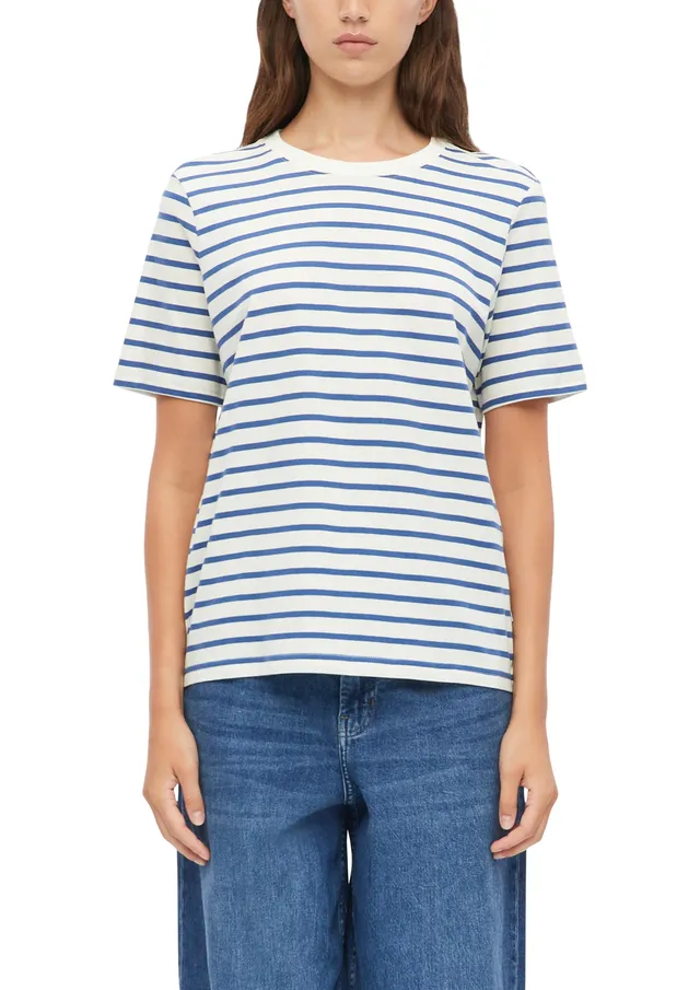 s.Oliver RED LABEL T-Shirt gestreift Gr.38 Blau Baumwolle