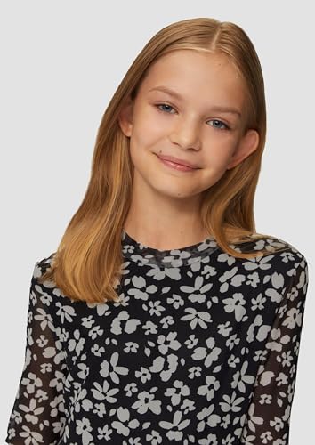 s.Oliver Gemustertes Kleid Mesh Schwarz 164 Viskose