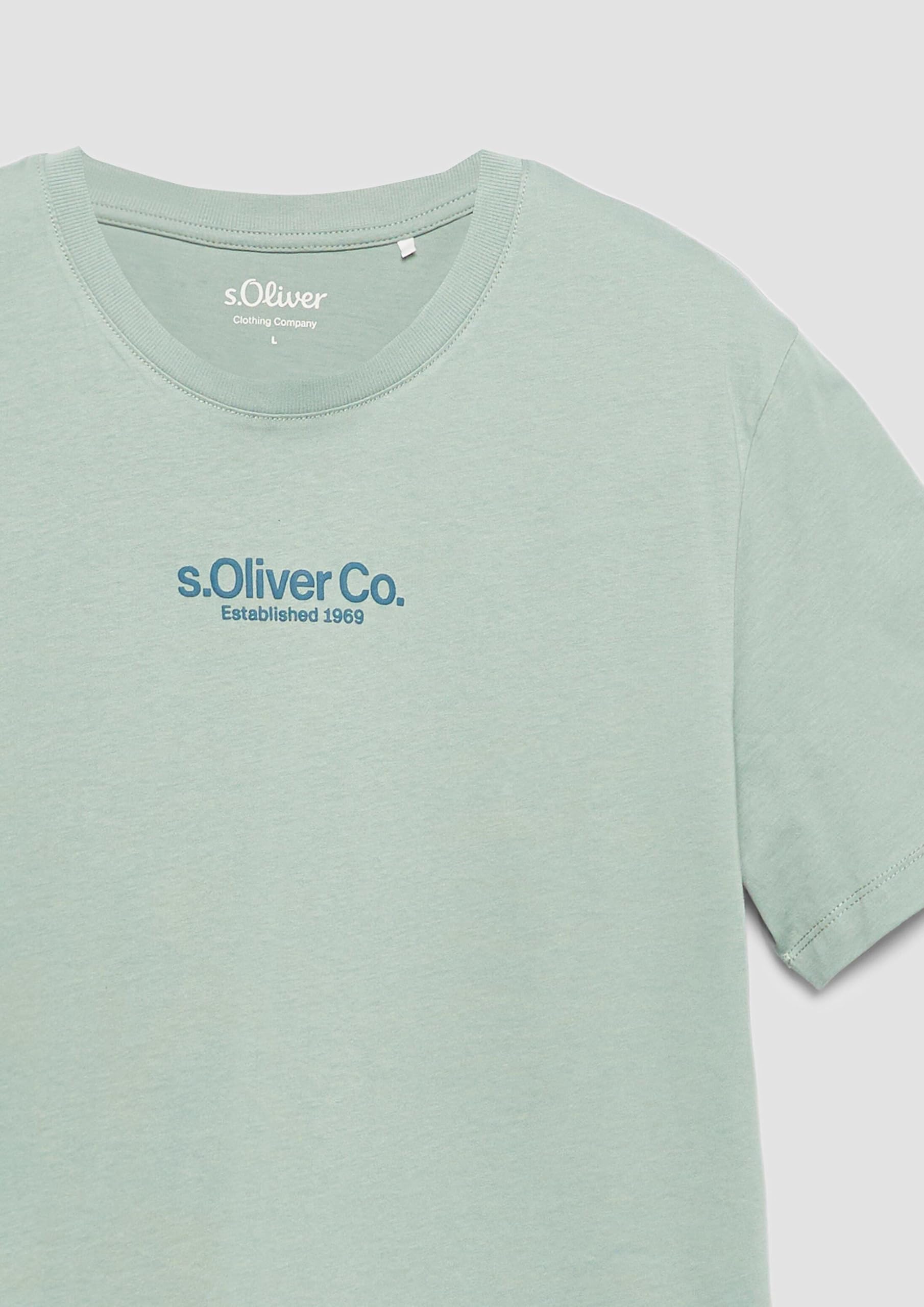 s.Oliver Junior T-Shirt Logoprint blau 3XL