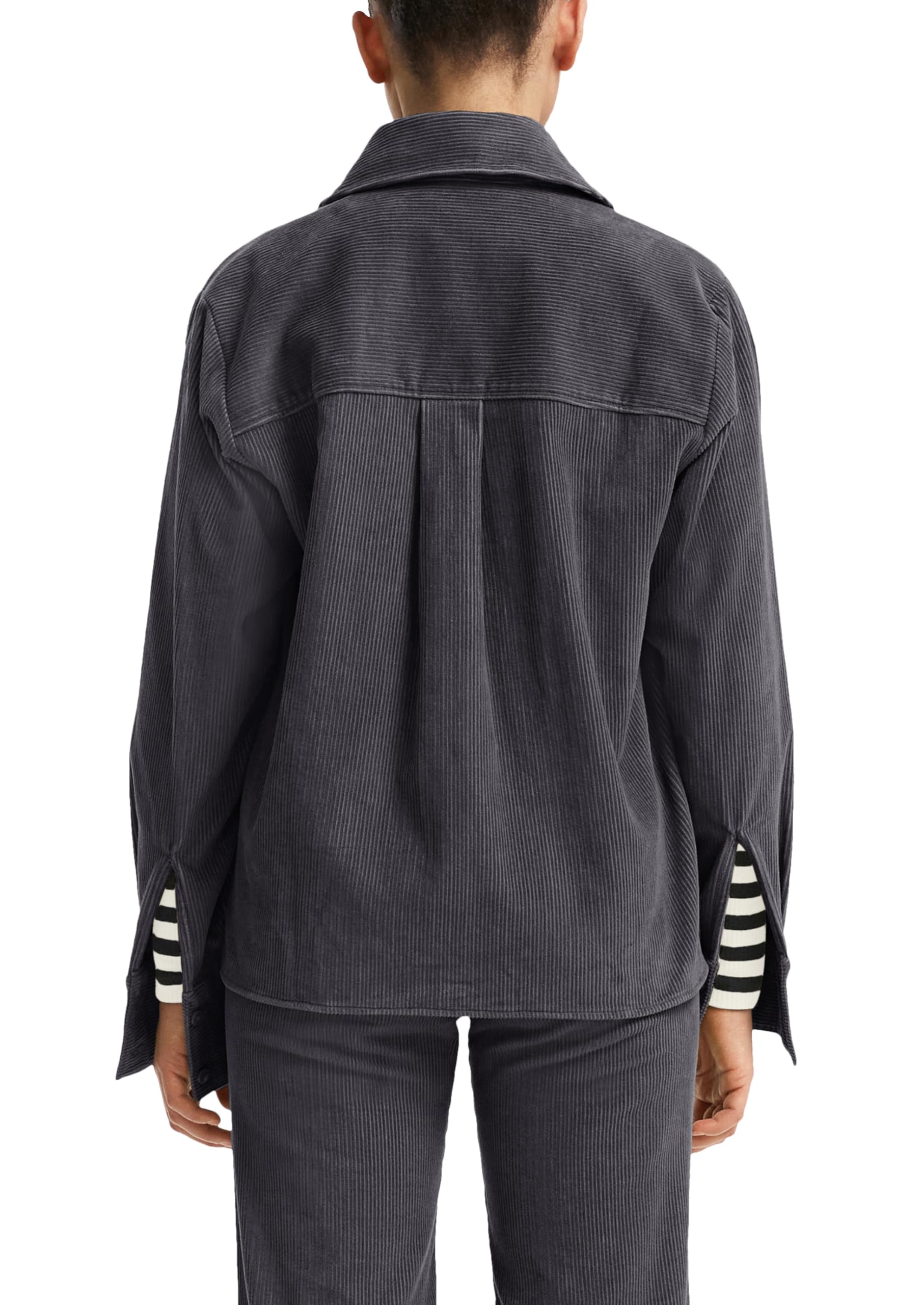 QS by s.Oliver Cord-Overshirt Brusttaschen pastelltürkis