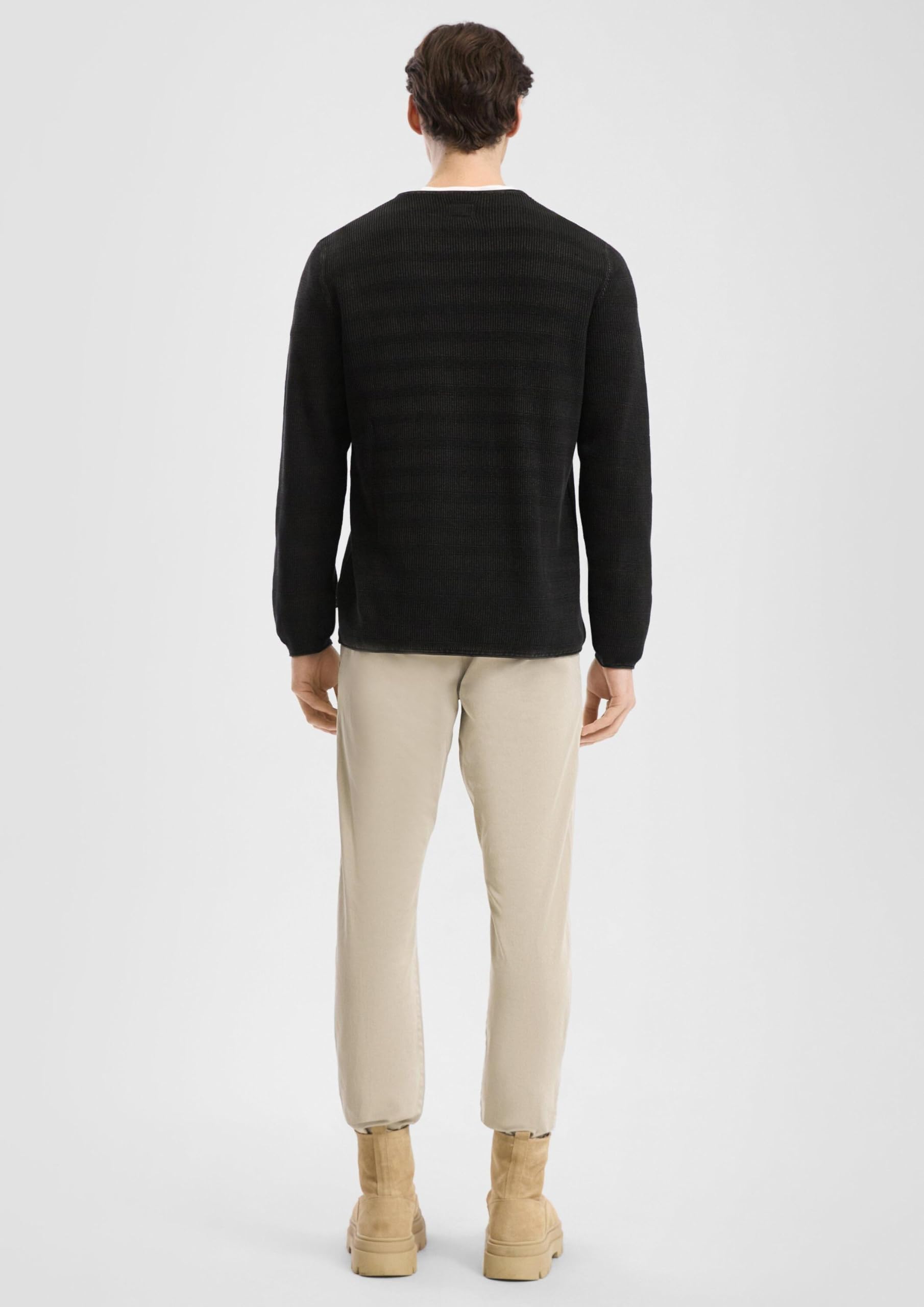 s.Oliver QS Strickpullover Rippstruktur Pullover olivgrün