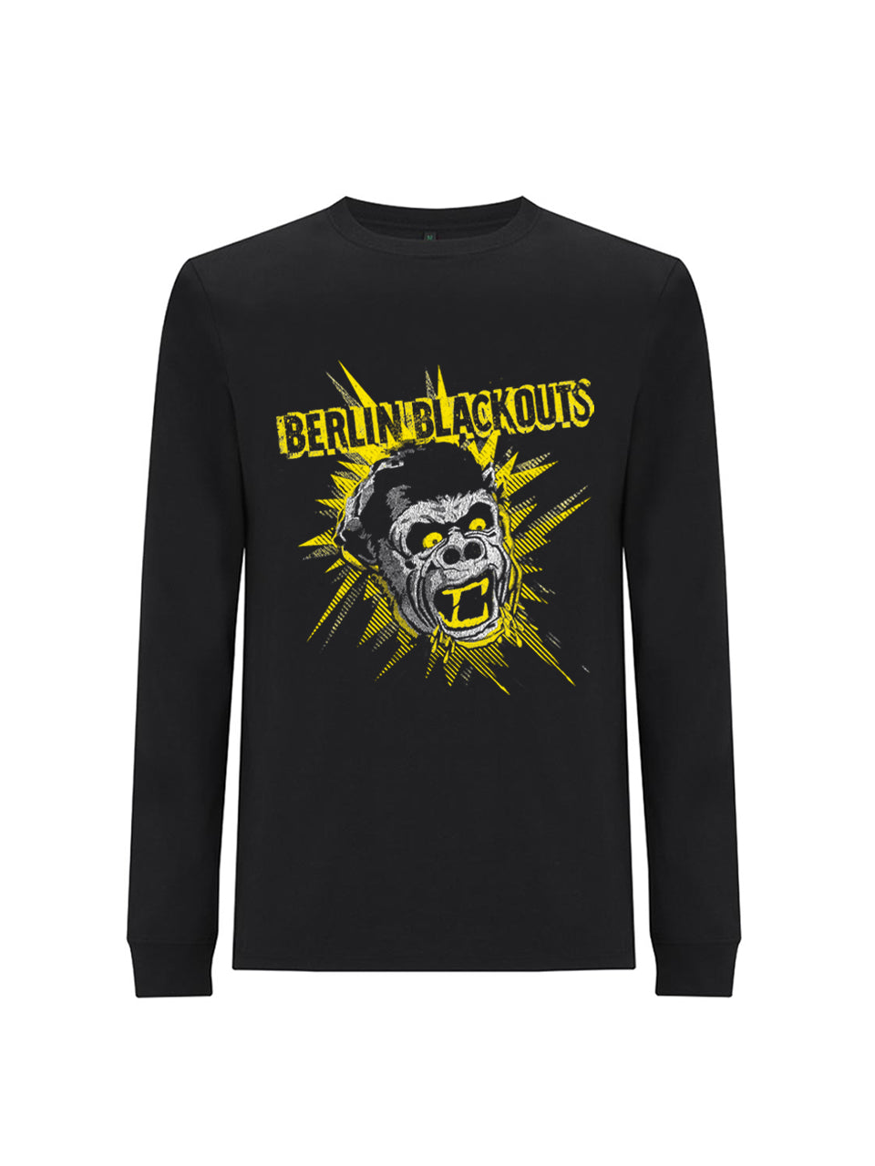 dna merch Berlin Blackouts Mad Gorilla Langarmshirt Schwarz Print