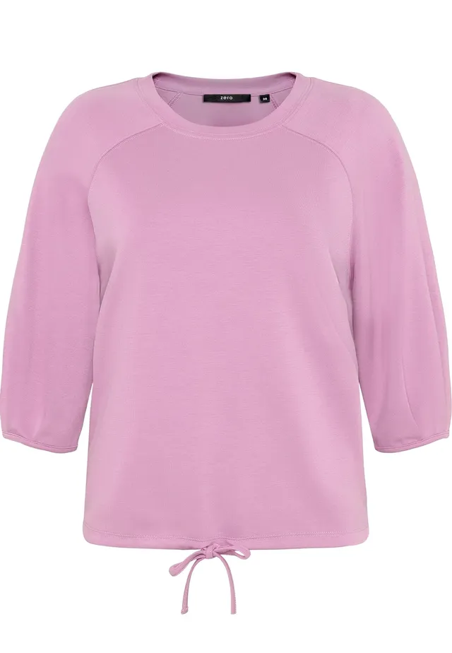 zero Sweatshirt unifarben Smoky Grape Gr.38 Baumwolle