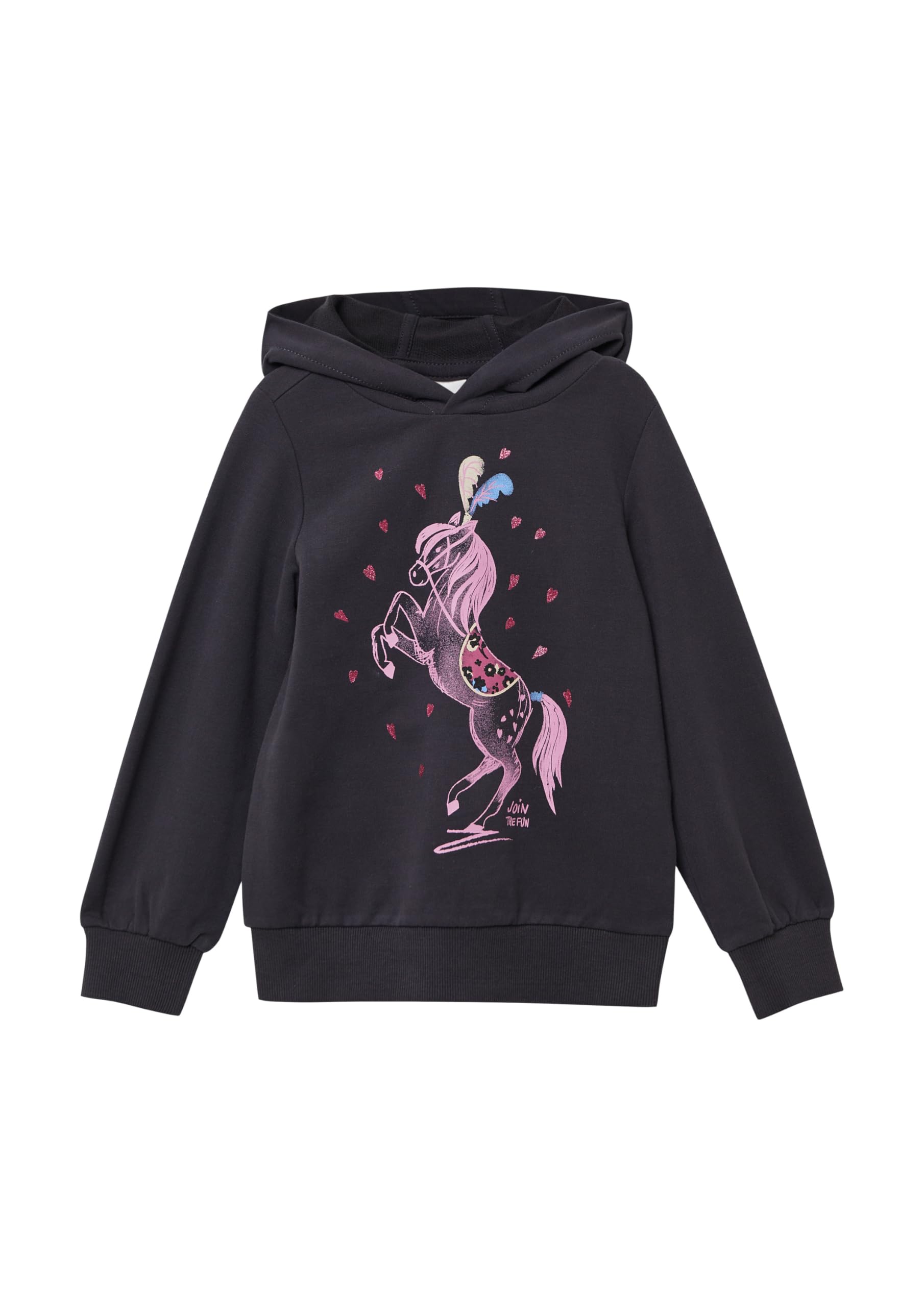 s.Oliver Red Label Hoodie Weiß Glitzerprint Große Größen