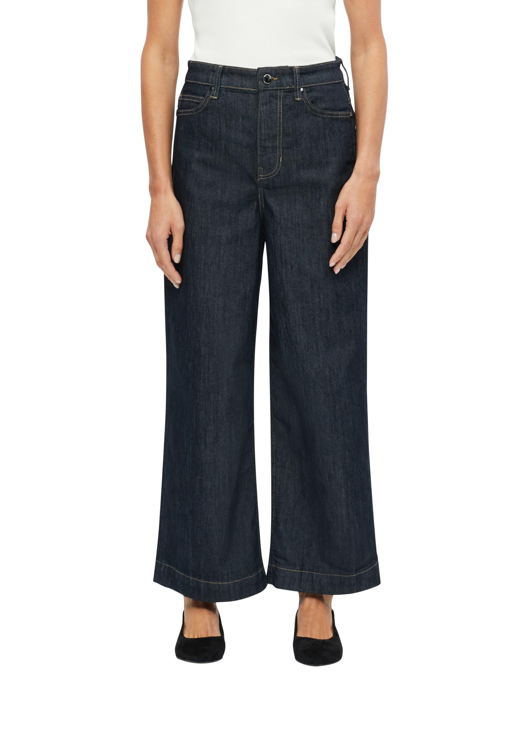 s.Oliver Junior Suri Cropped-Jeans Regular Fit High Rise Wide Leg Navy 40