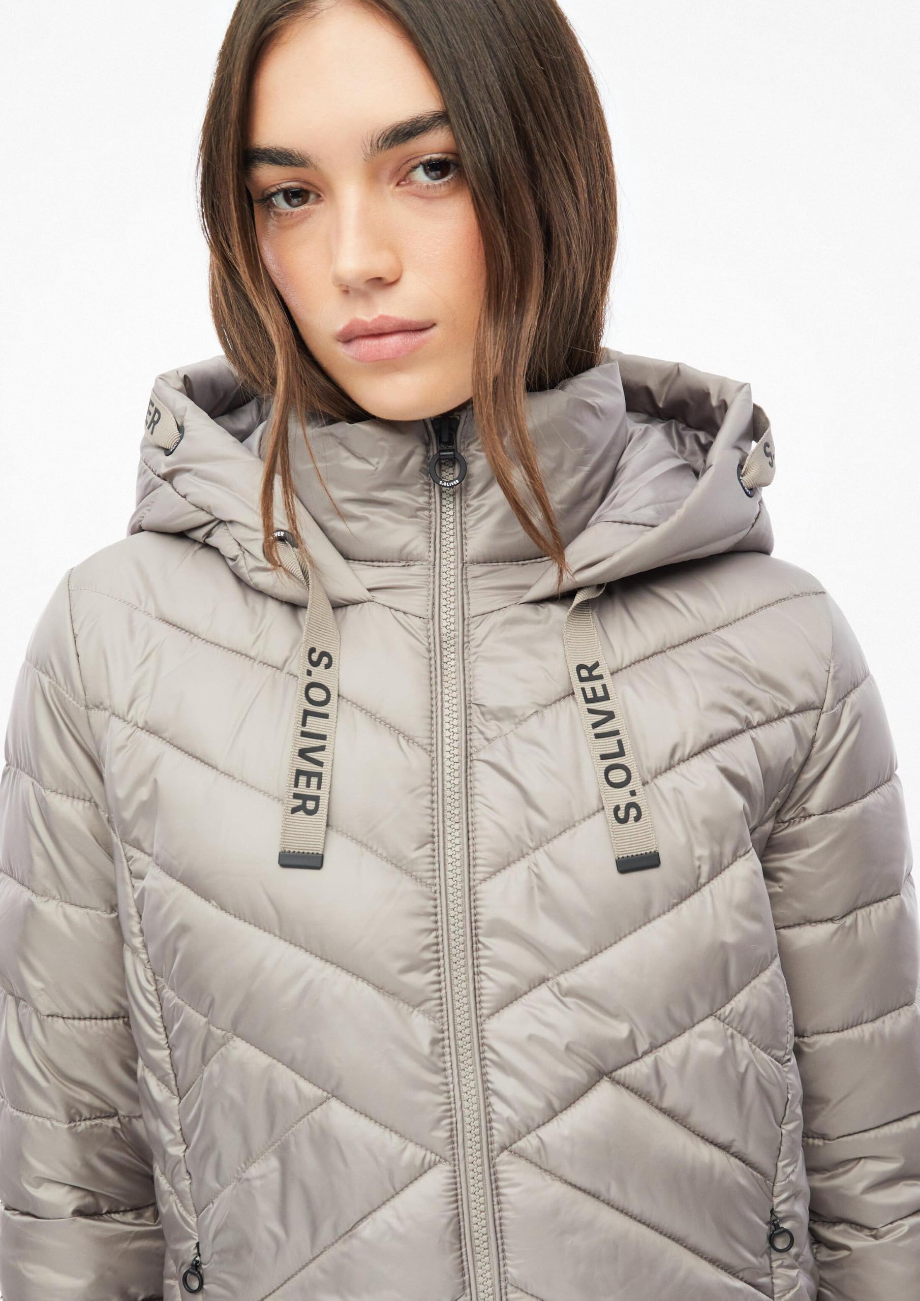 s.Oliver RED LABEL Steppjacke Kapuze leicht bordeaux