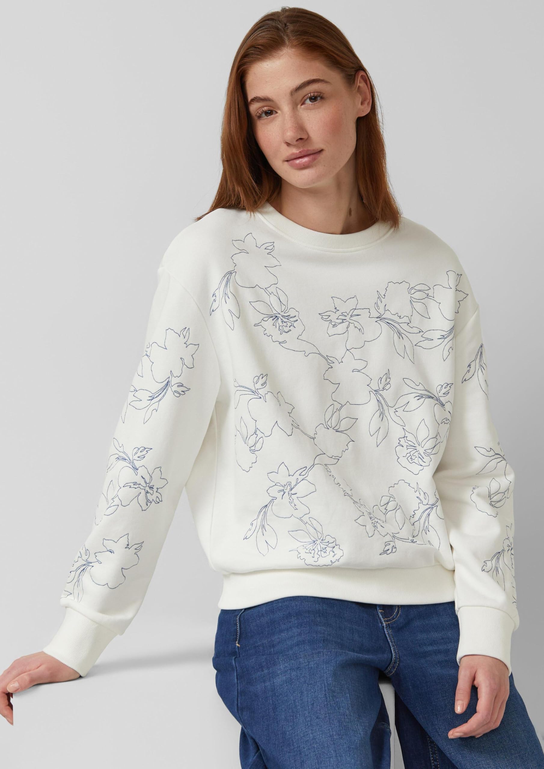 s.Oliver Red Label Sweatshirt mit Stickerei für jeden Tag