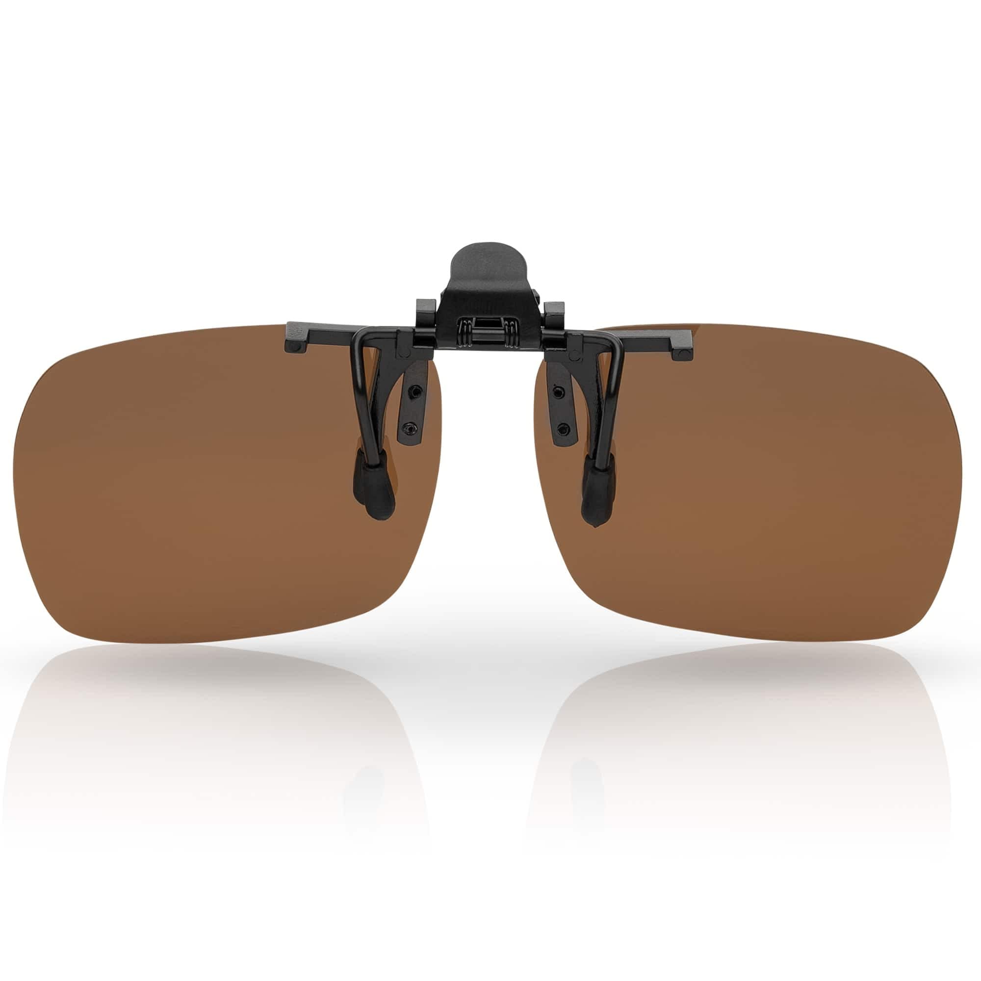 BEZLIT Clip-On Sonnenbrillenaufsatz polarisiert Braun UV400