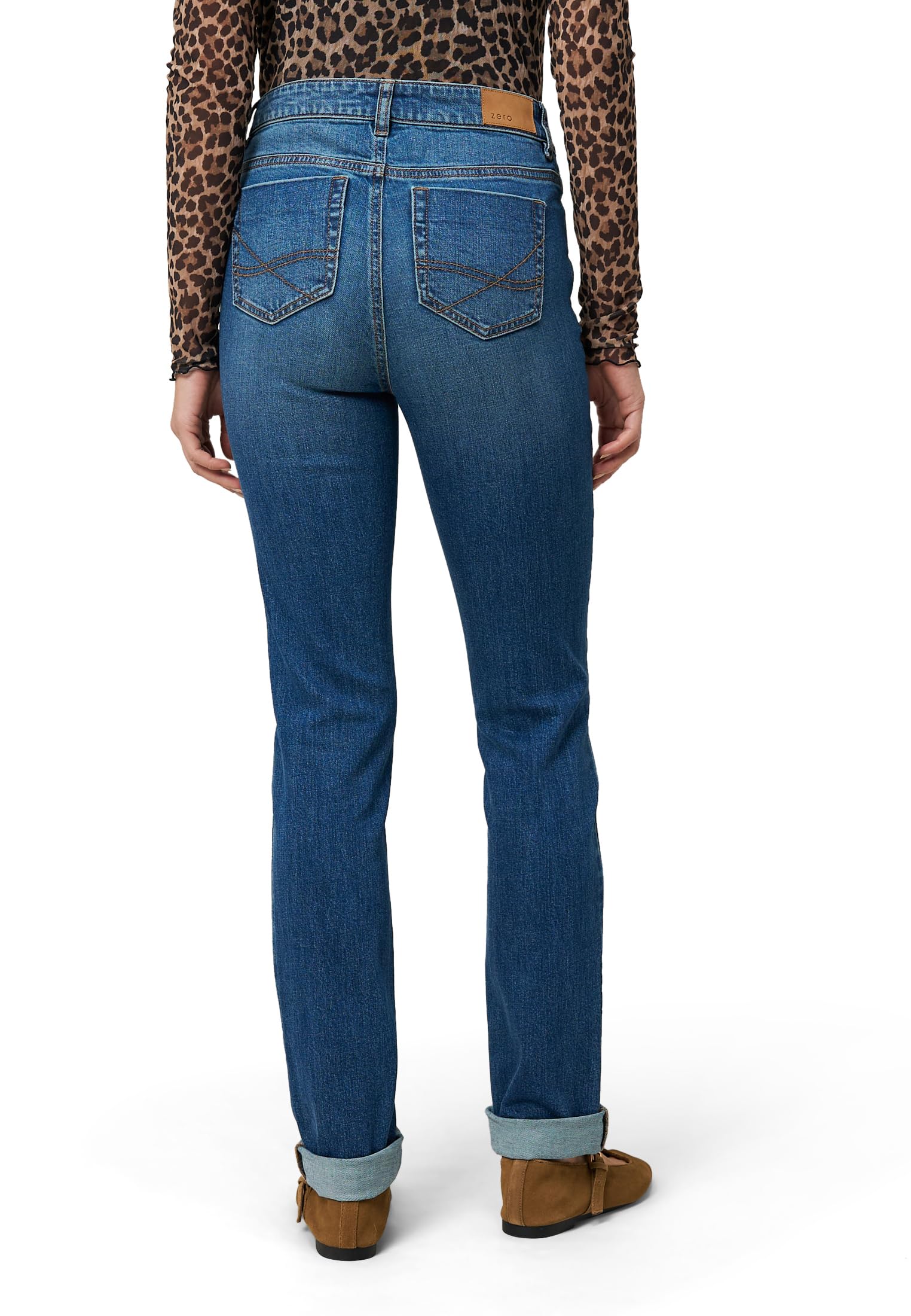 zero Jeans Straight Fit 32 Inch Middle Blue Gr. 40