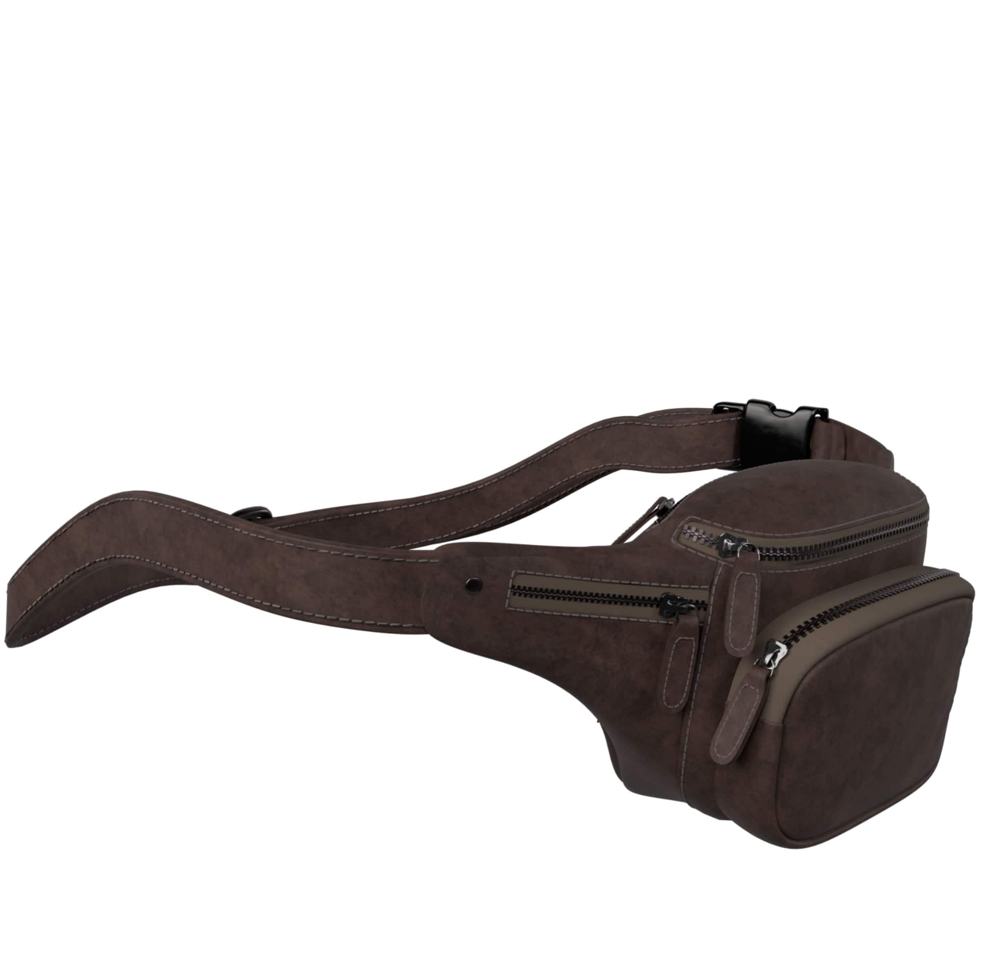 BEZLIT 30654 Bauchtasche Braun Echtleder Crossbody