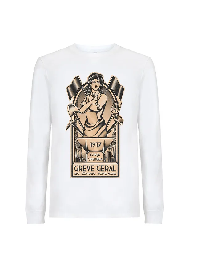 dna merch Força Operária Brasilien 1917 Langarmshirt Streik