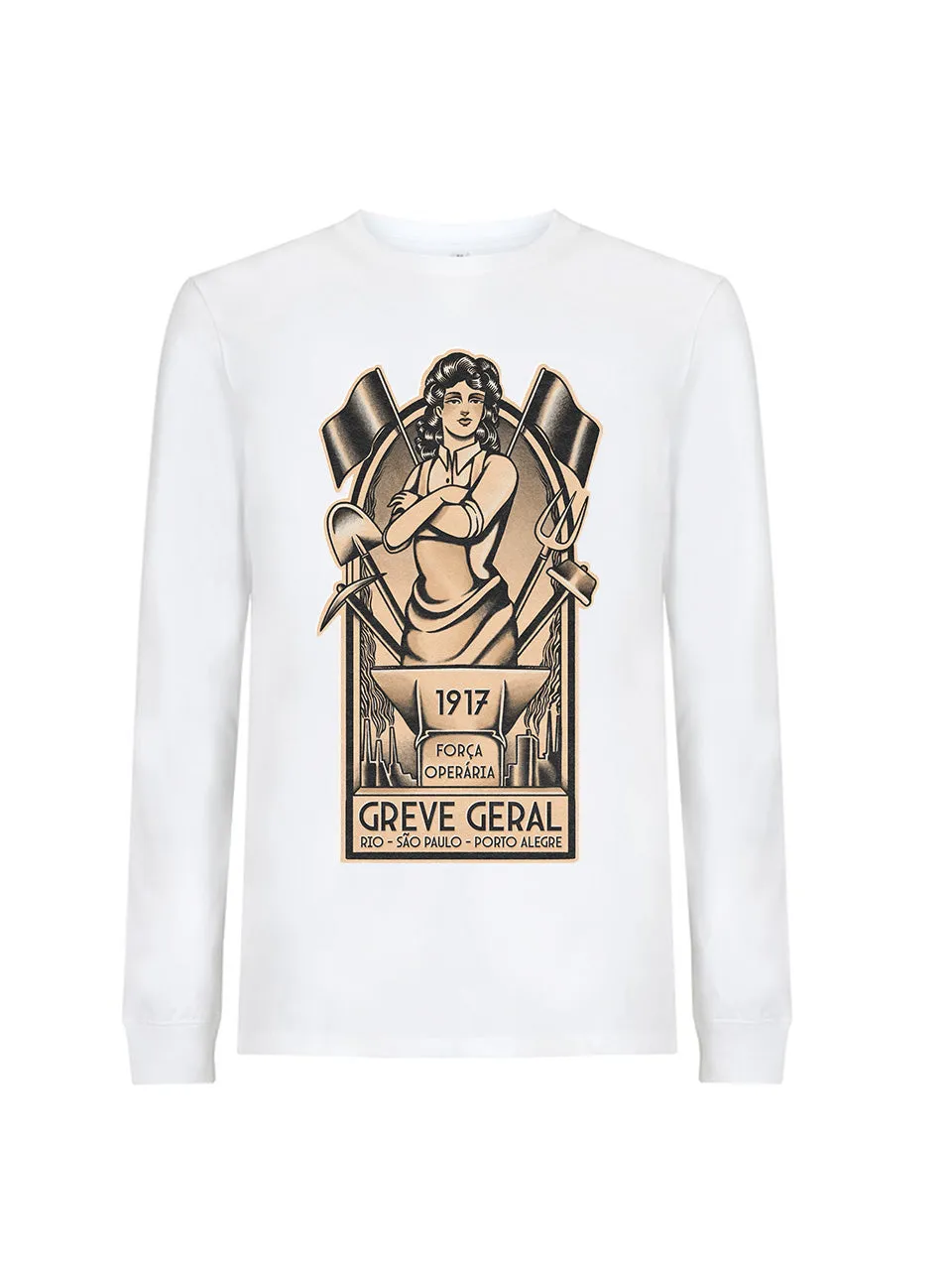 dna merch Força Operária Brasilien 1917 Langarmshirt Streik
