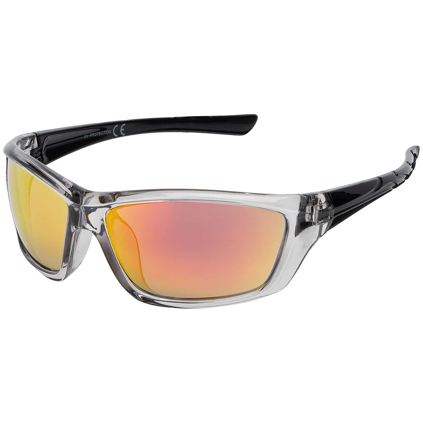 BEZLIT Sport Sonnenbrille Schwarz-silber verspiegelt