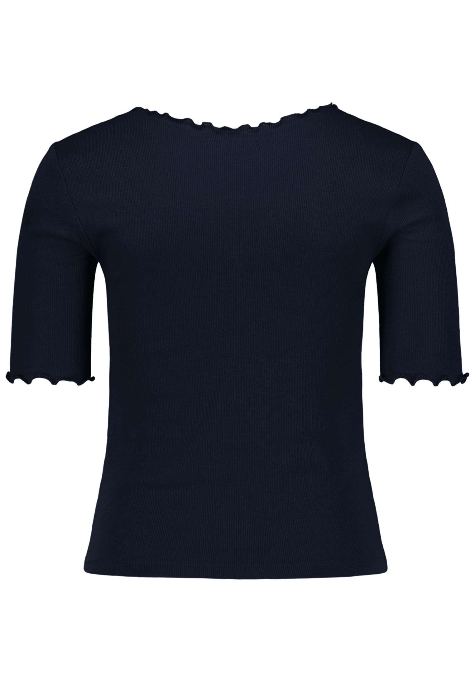 zero Halbarm-Shirt Raffung Gr.38 Bio-Baumwolle Schwarz
