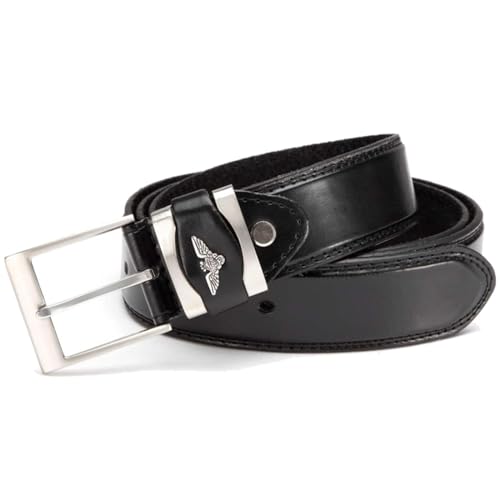 BEZLIT Adler Logo Ledergürtel 4 cm 105 kürzbar