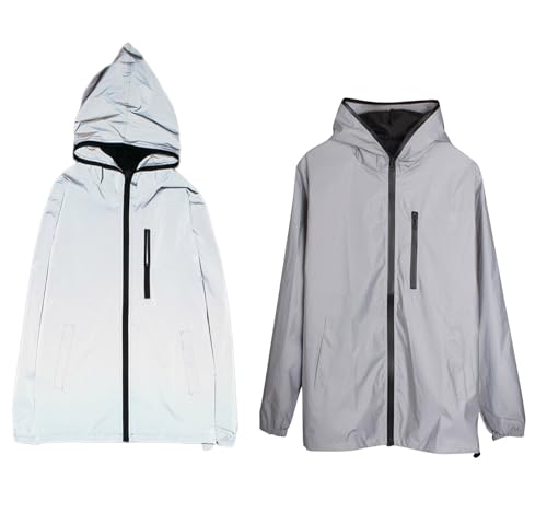 Singular Reflective Jacke Grau Gr.L winddicht unisex