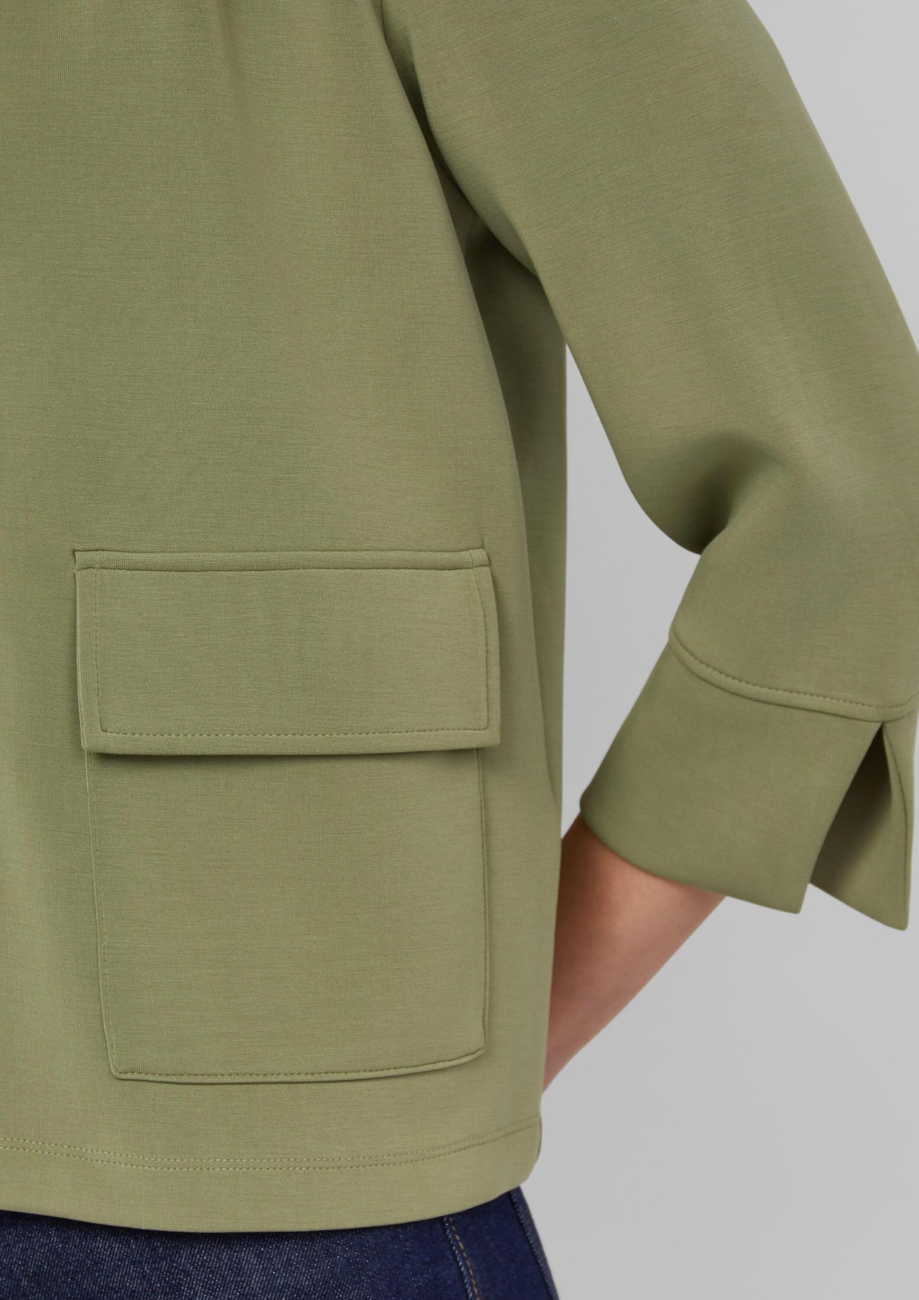 s.Oliver Junior Scuba-Jacke Relaxed Fit olivgrün 3/4-Arm