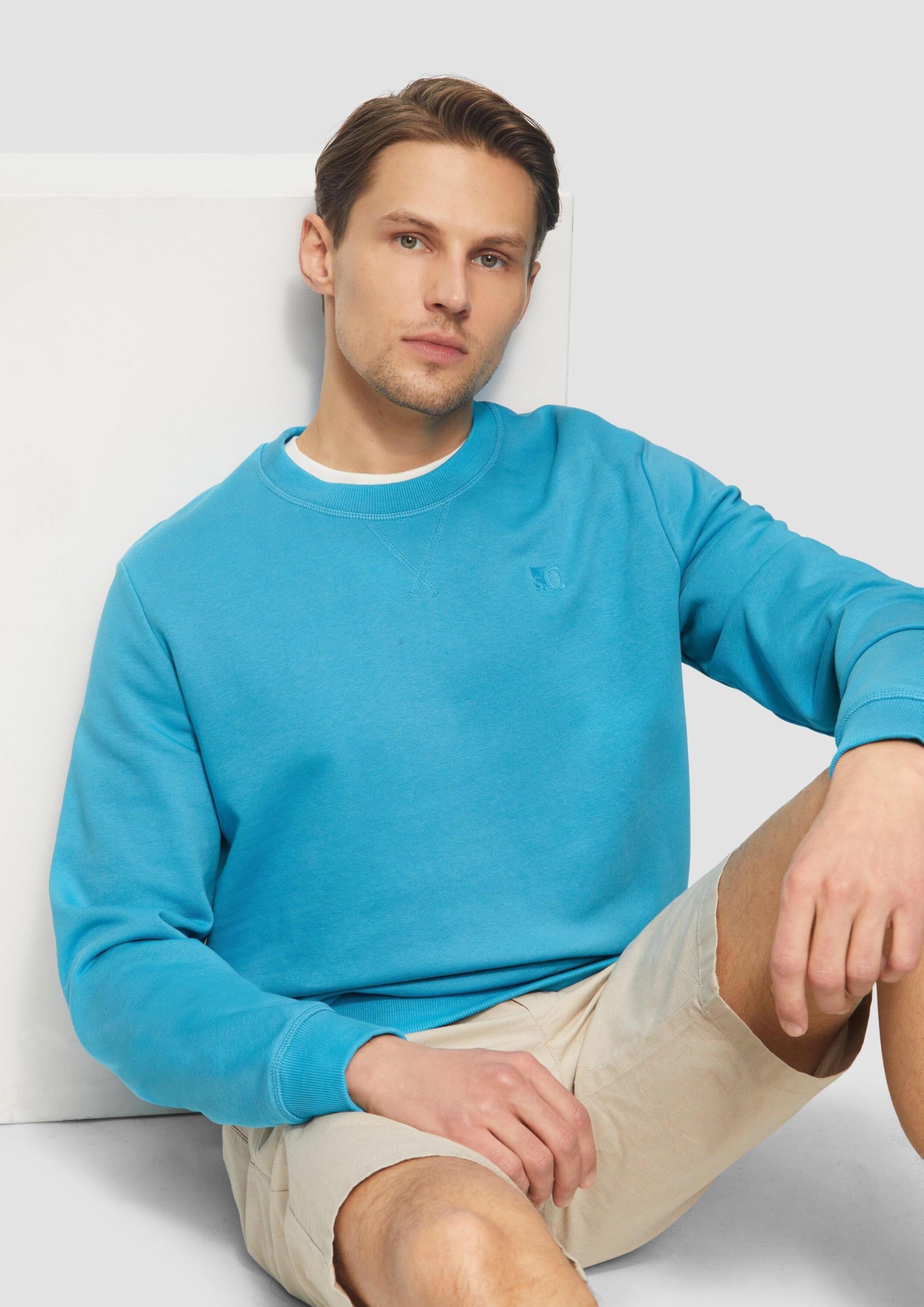 s.Oliver RED LABEL Sweatshirt Crew Neck Logo Regular Fit