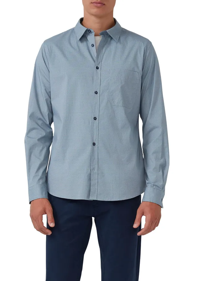 s.Oliver Slim Fit Hemd Herren hellblau Baumwolle