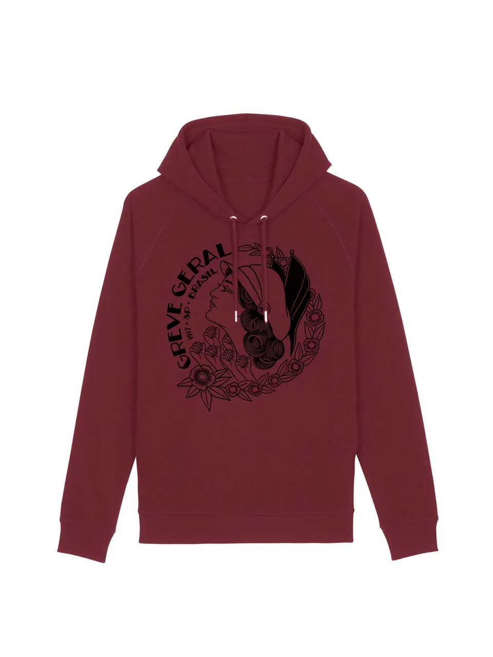 dna merch Greve Geral SP 1917 Kapuzenpullover Schwarz