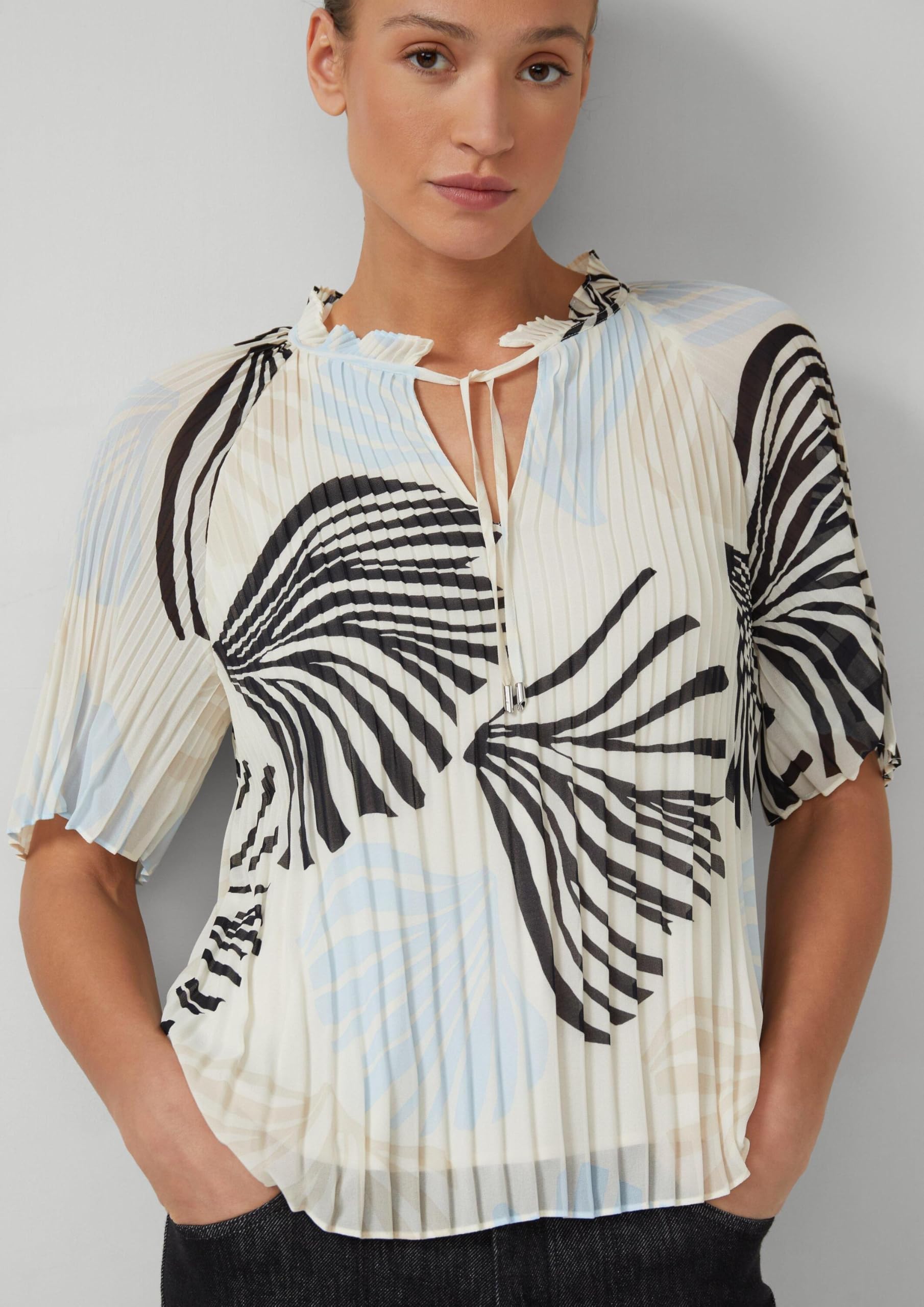 s.Oliver Black Label 2175250 Plissée-Bluse 03a5 Gr. 42