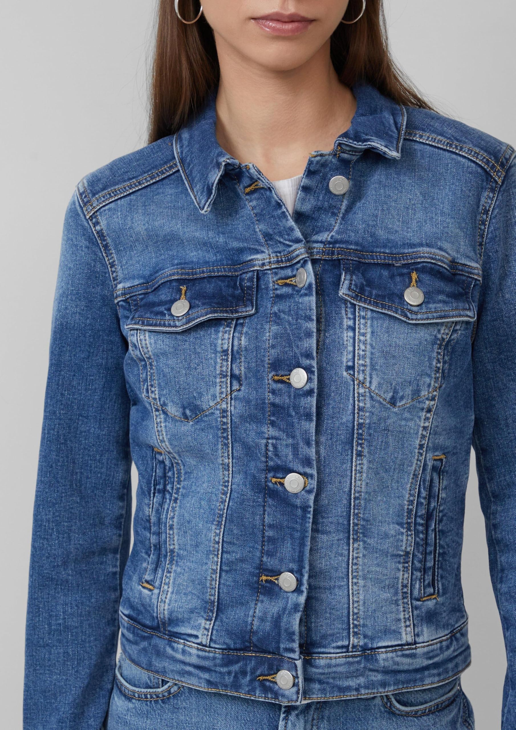 s.Oliver QS Denimjacke Jeansjacke Damen Waschung