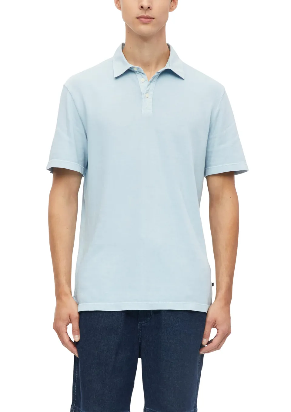 s.Oliver Garment Dye Poloshirt hellblau Gr. M