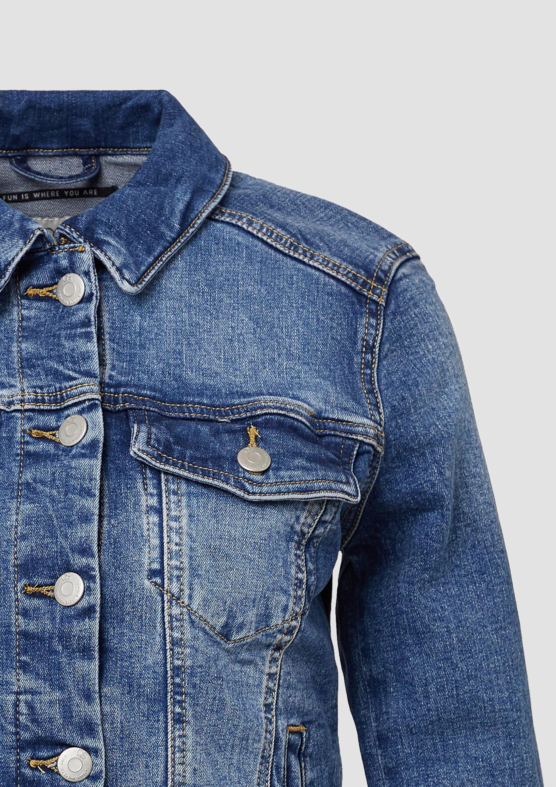 s.Oliver QS Denimjacke Jeansjacke Damen Waschung