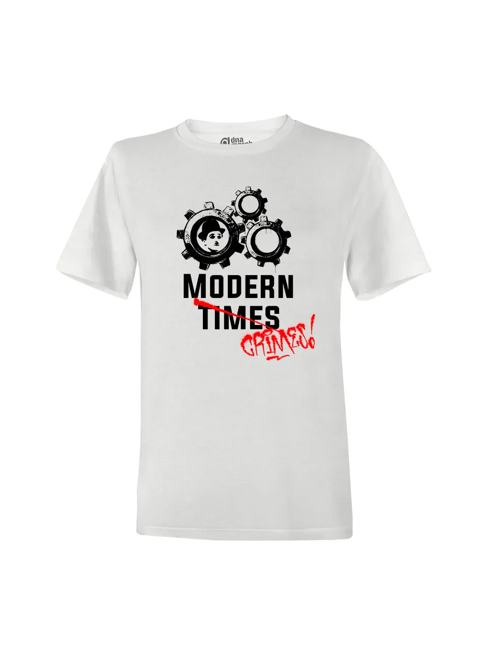 dna merch Moderne Zeiten Chaplin T-Shirt Unisex Weiß