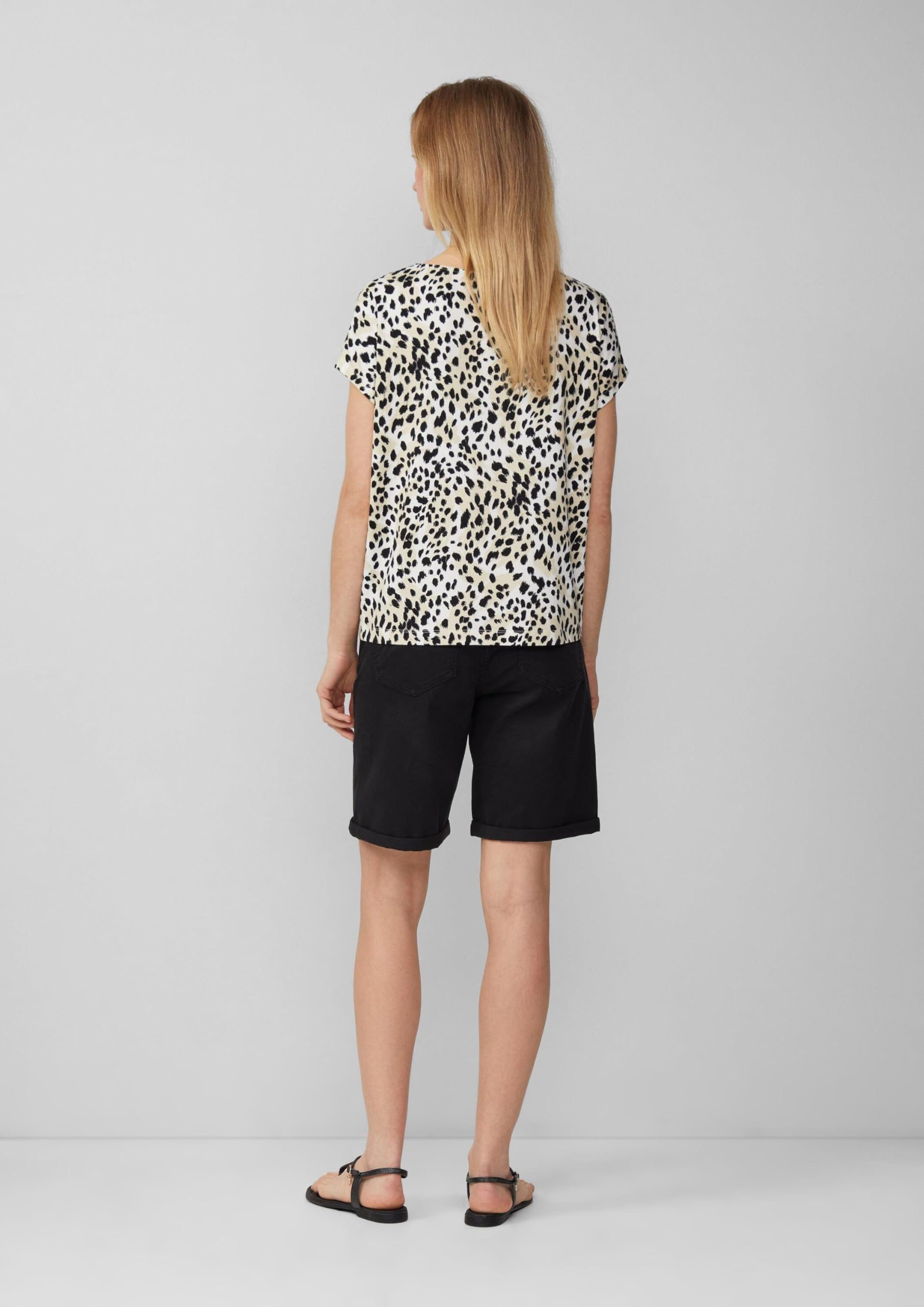 s.Oliver Jersey-Shirt Bluse kurzarm fliessend