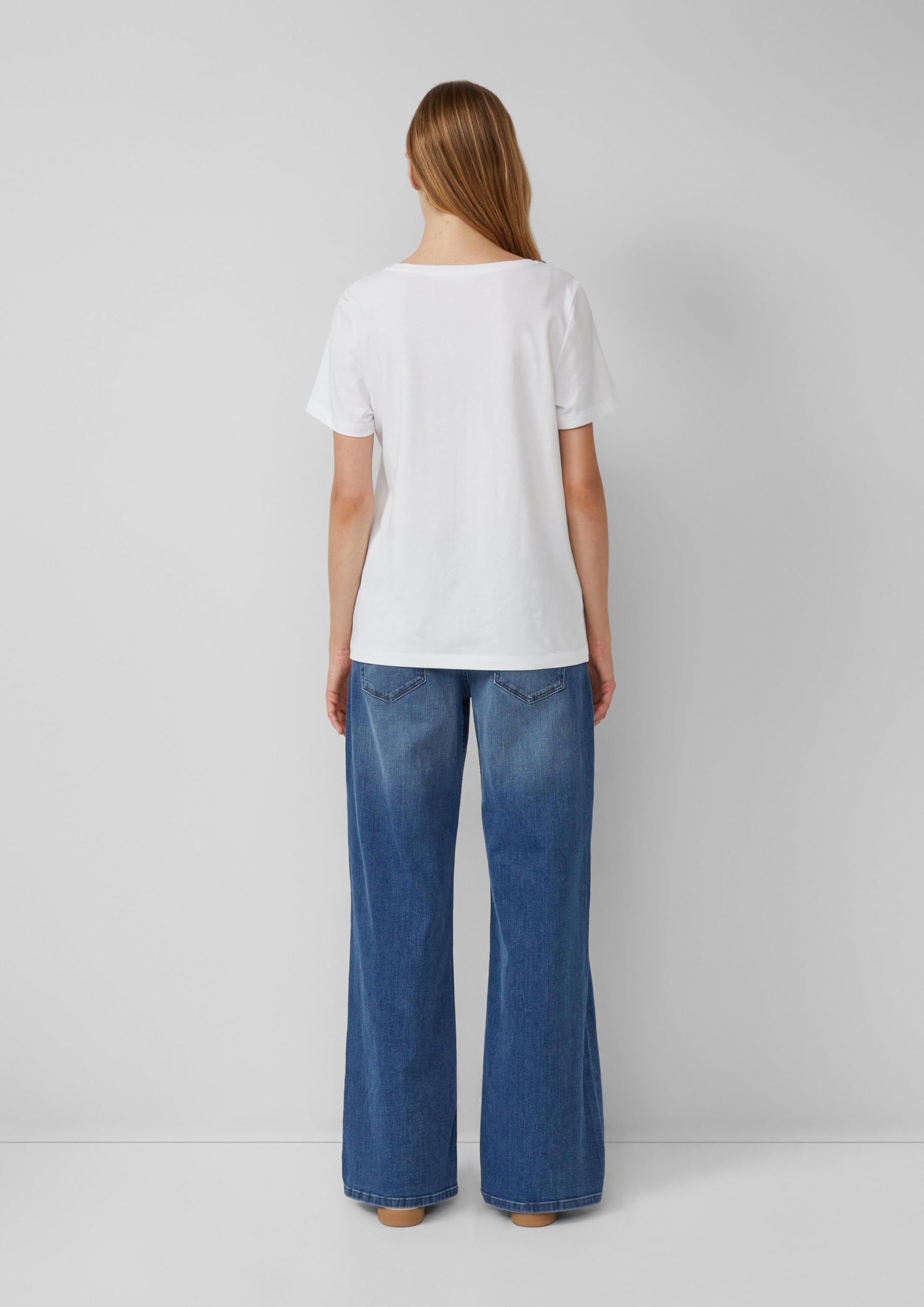 s.Oliver RED LABEL T-Shirt mit V-Ausschnitt aus Baumwolle