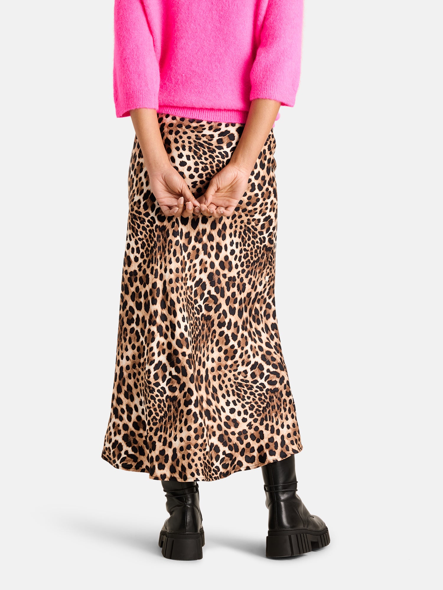 Lieblingsstück JunaL Rock Viskose brownie Satin Leo